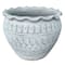 10" White Etched Ceramic Pot by Ashland®